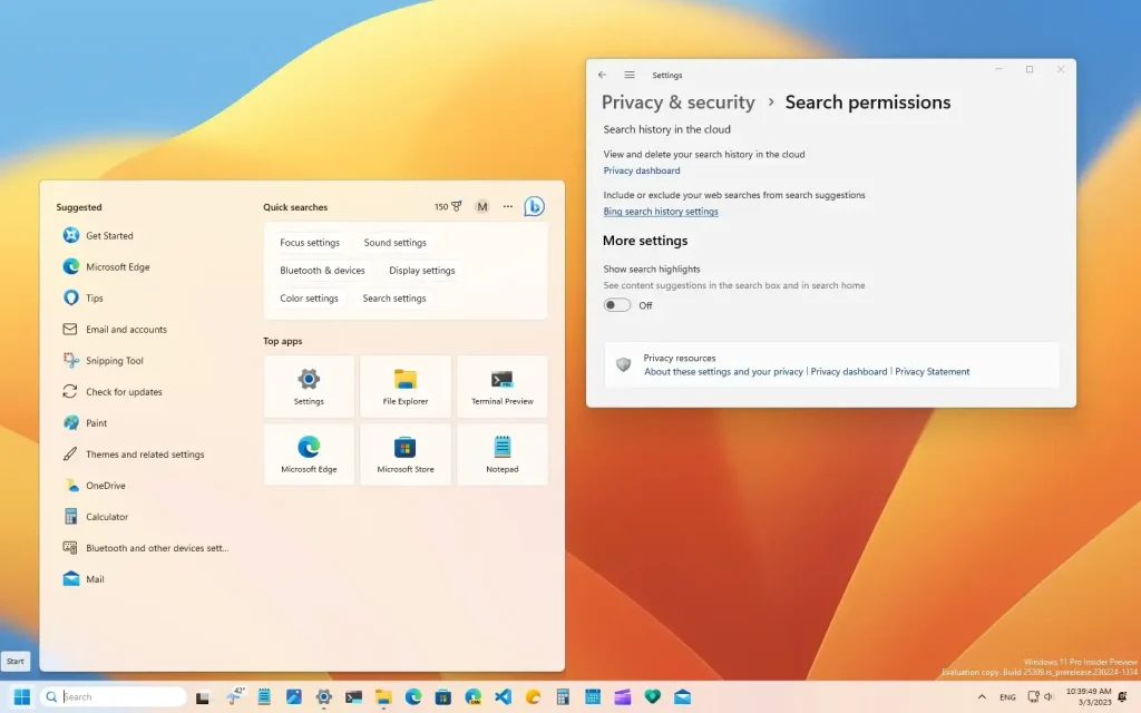 Windows AI Search