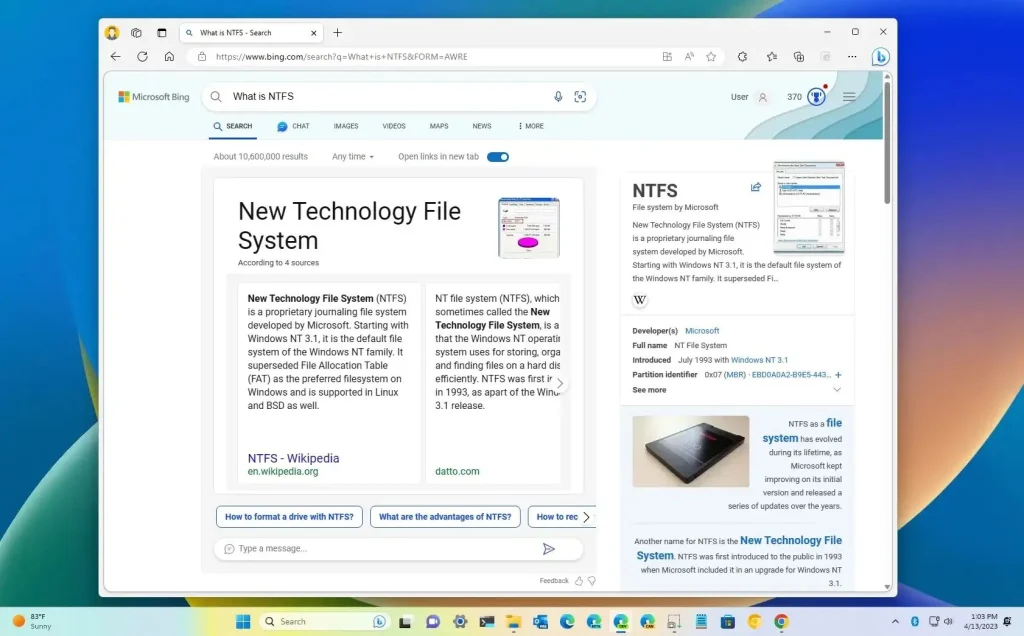 Windows AI Search
